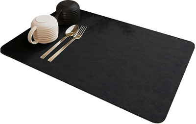 Coozico Rectangular Pack of 1 Table Placemat(Grey, Rubber)