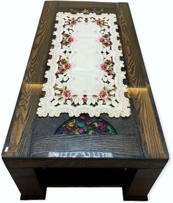 MONKDECOR Multicolor, Brown 84 cm Table Runner(Satin)