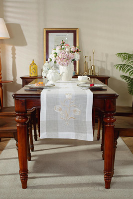 MONKDECOR Gold 177.8 cm Table Runner(Linen)