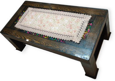 MONKDECOR Beige, Brown 84 cm Table Runner(Cotton)