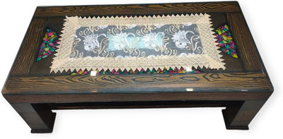 MONKDECOR White, Grey 83.82 cm Table Runner(Polyester)