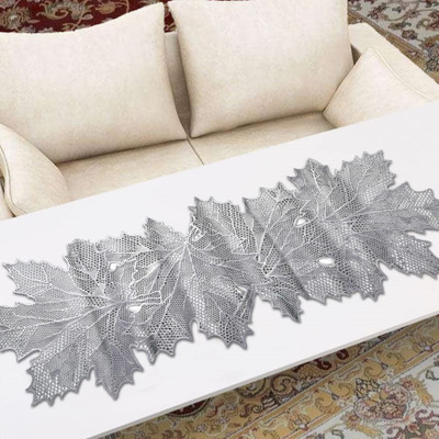 MONKDECOR Silver, Multicolor 84 cm Table Runner(Synthetic)