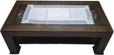 TANLOOMS White 83 cm Table Runner(Polyester)