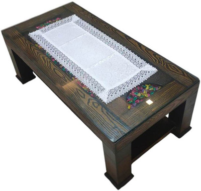 TANLOOMS White 83 cm Table Runner(Polyester)