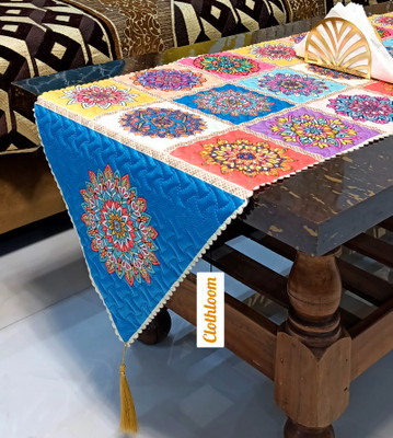 Clothloom Blue, Multicolor 178 cm Table Runner(Velvet)