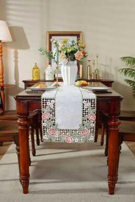 MONKDECOR Peach 83.82 cm Table Runner(Satin)
