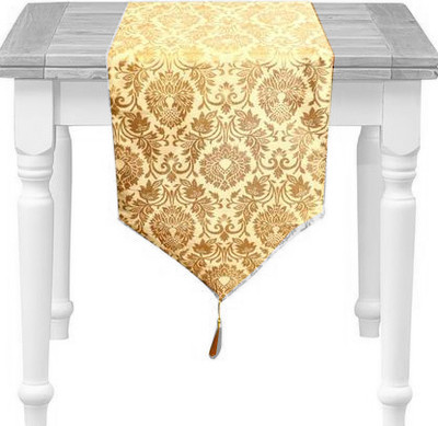 VIREO Beige 178 cm Table Runner(Jacquard)