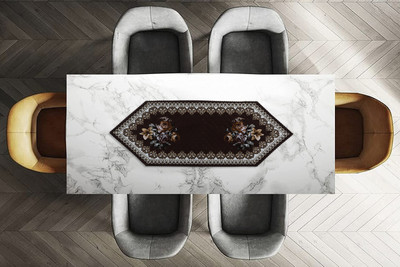 Dakshya Industries Brown 91 cm Table Runner(Cotton)