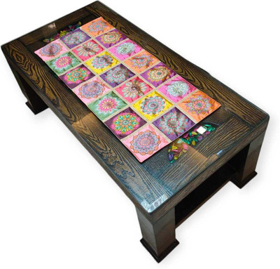 MONKDECOR Multicolor, Pink 83.82 cm Table Runner(Silk)