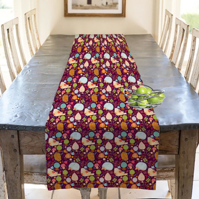 ArtzFolio Multicolor 183 cm Table Runner(Velvet)