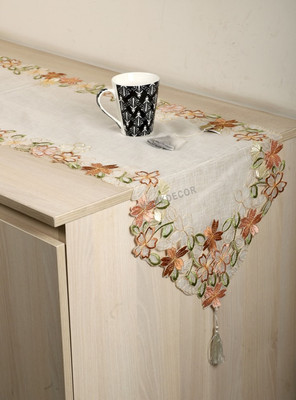 MONKDECOR Brown 178 cm Table Runner(Cotton)