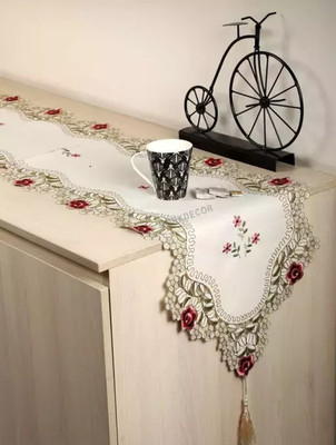 MONKDECOR Multicolor, Black 178 cm Table Runner(Satin)