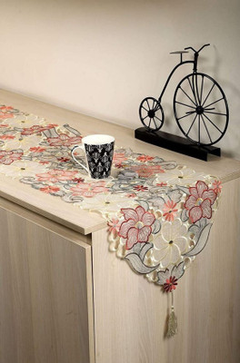 TANLOOMS Maroon 177.8 cm Table Runner(Polyester)