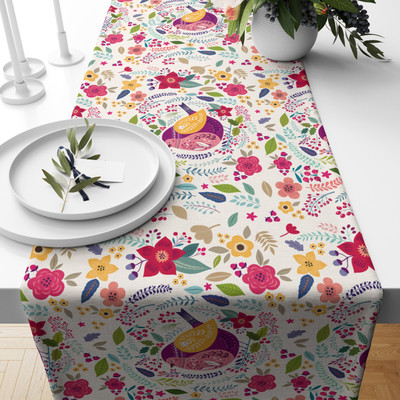 SUBHUSHA Multicolor 178 cm Table Runner(Polyester)