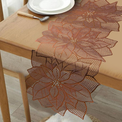 Dakshya Industries Brown 92 cm Table Runner(PVC)