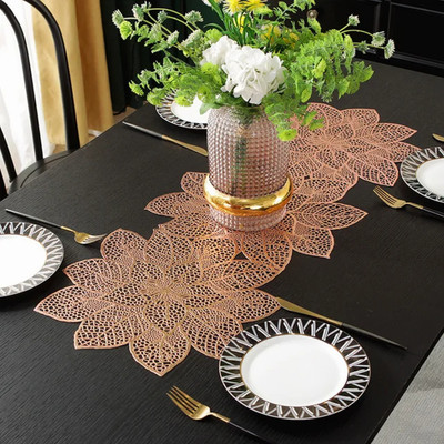 MONKDECOR Multicolor, Orange 92 cm Table Runner(PVC)