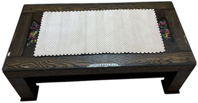 MONKDECOR Multicolor, White 84 cm Table Runner(Velvet)