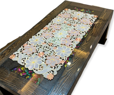 MONKDECOR Multicolor 84 cm Table Runner(Cotton)