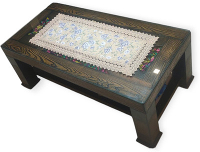 MONKDECOR Beige, Blue, Green 83.82 cm Table Runner(Cotton)