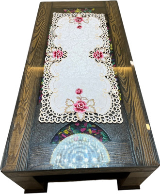 MONKDECOR Multicolor, Beige 84 cm Table Runner(Satin)