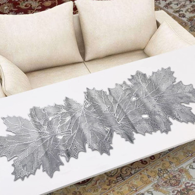 MONKDECOR Silver 84 cm Table Runner(Vinyl)