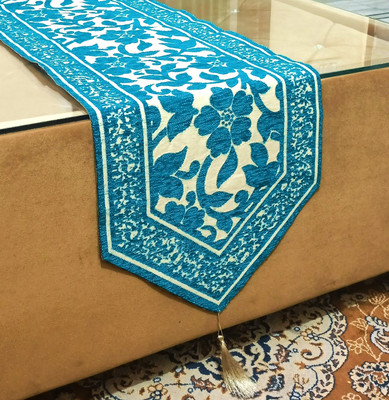 Saksham Enterprises Blue 186 cm Table Runner(Cotton)