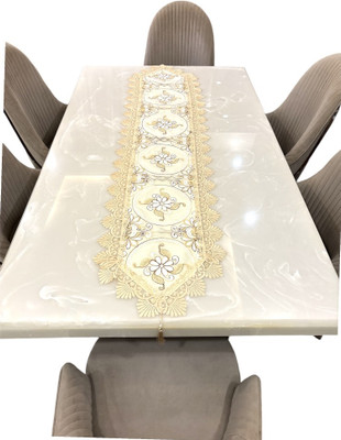 MONKDECOR Multicolor, White 177 cm Table Runner(Polyester)