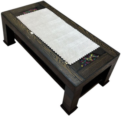 MONKDECOR Multicolor, White 84 cm Table Runner(Velvet)