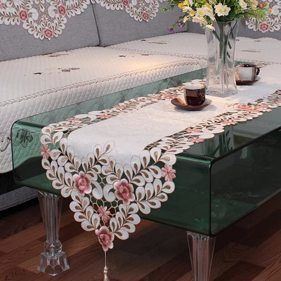 MONKDECOR Multicolor, White 250 cm Table Runner(Satin)