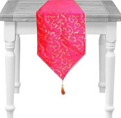 VIREO Pink 178 cm Table Runner(Jacquard)