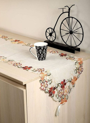 TANLOOMS Maroon 177.8 cm Table Runner(Polyester)