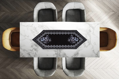 Dakshya Industries Black 91 cm Table Runner(Cotton)