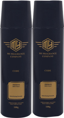 MY Code Premium Asorted | Non Toxic Heavey Metal Free Talc Powder | Pack of 2(2 x 100 g)