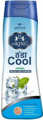 VETONI ICE KING COOL HERBAL PRICKLY HEAT POWDER 100gm (Pack of 1)(100 g)