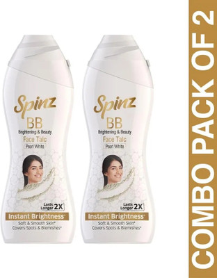 Spinz BB Brightening & Beauty Face Talc - Pearl White 80g(2 x 80 g)