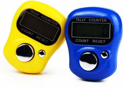 UMMAH NEEDS Mini Hand Finger Ring Digital Electronic Head Count, Digital Tally Counter Digital Tally Counter(Yellow, Blue)
