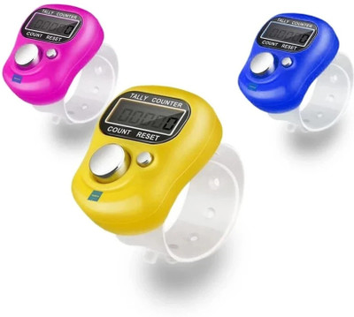 Ultra Wise Tally Finger Counter Head Count Digital Tally Counter(Multicolor Pack of 3, Buyer Will Receive Any Colour Tasbeeh On Order (NO FIX COLOUR WILL COME))