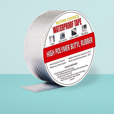 Buyer Choice Aluminium Foil Waterproof Adhesive Tape Sealing Butyl Rubber Tape for Leakage Waterproof Aluminium Butyl Tape for Pipe Leakage Roof Water Leakage Solution High Polymer Synthesis Butyl Glue For Durable (Manual)(Set of 1, Roof Water Leakage,Window Sealing,Outdoor Equipment, Pvc & Plumbing Buyer Choice Aluminium Foil Waterproof Adhesive Tape Sealing Butyl Rubber Tape for Leakage Waterproof Aluminium Butyl Tape for Pipe Leakage Roof Water Leakage Solution High Polymer Synthesis Butyl Glue For Durable (Manual)(Set of 1, Roof Water Leakage,Window Sealing,Outdoor Equipment, Pvc & Plumbing