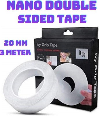 Ivy Double Sided Manual Dispenser Cello Tape (Manual)(Set of 1, Transprant)