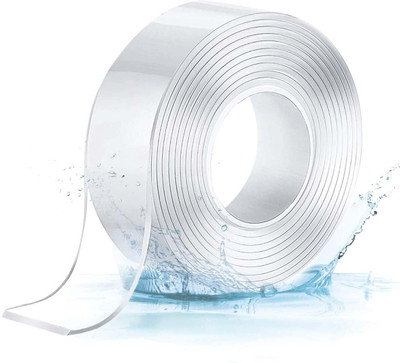 Mid Light Double Sided Tape Handheld Double Sided Tape (Manual)(Set of 1, Water_transparent tape Roll)
