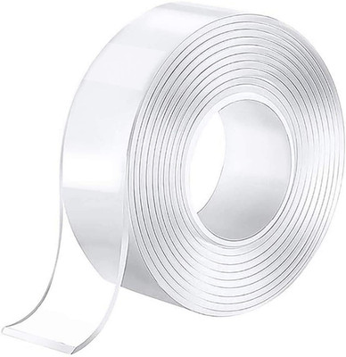 HouseOfCommon Double Sides, Washable, Reusable Nano Double Sided Tape Handheld Heavy-Duty Multipurpose Traceless Mounting Adhesive Tape (Manual)(Set of 1, Transparent)