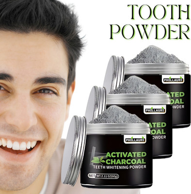Phillauri Activated Mint With Charcoal Teeth Whitening Powder Deeply Use For men And Women Teeth Whitening Kit