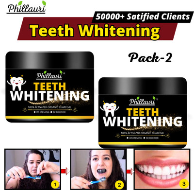 Phillauri Teeth Toothpaste||Gentle on Gums|| Boosts Self-confidence||(pack of 2) Teeth Whitening Kit