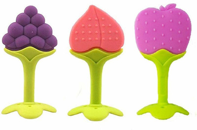K3NTERPRISES Non Toxic Toddler and Infant Baby Tooth Baby Toy Textured Silicone Teether(Multicolor)