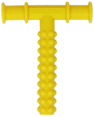 B-Arm Oral Placement Therapy Chewy Tube for Kids&Adult with Sensory Bumps-Weak Chewers Teether(Yellow)