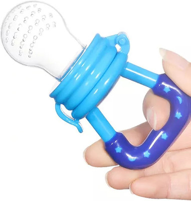 smilykid Baby Fruit Feeder and Pacifier - Fresh Food Feeder, Infant Teether Nibbler Toys Teether and Feeder(Blue)