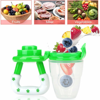 smilykid Baby Food Feeder||Fruit Feeder Pacifier||Fruit Nibbler-Best Toy Fruit Teether ;5 Teether and Feeder(Yellow)