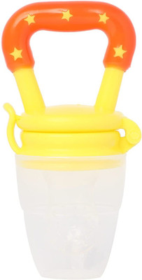 Wuxxa Baby Food and Fruit Feeder Pacifier, Baby Silicone Food & Juice Nibbler Teether and Feeder(Yellow)