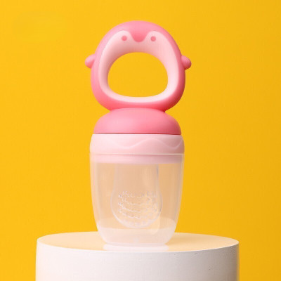 THE LITTLE BUNNY HOP IN STYLE Fruit feeder nibbler soft silicone mesh baby pacifier Feeder(Pink)