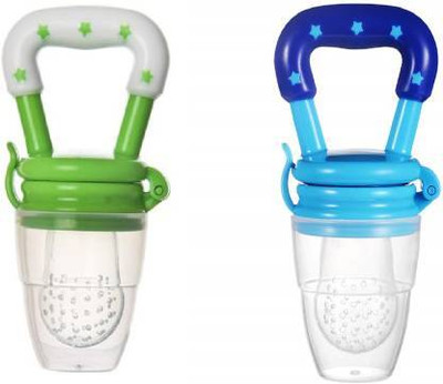 Saraswati kart Baby fruit and food nibbler combo pack Teether and Feeder Teether and Feeder(Green, Blue)